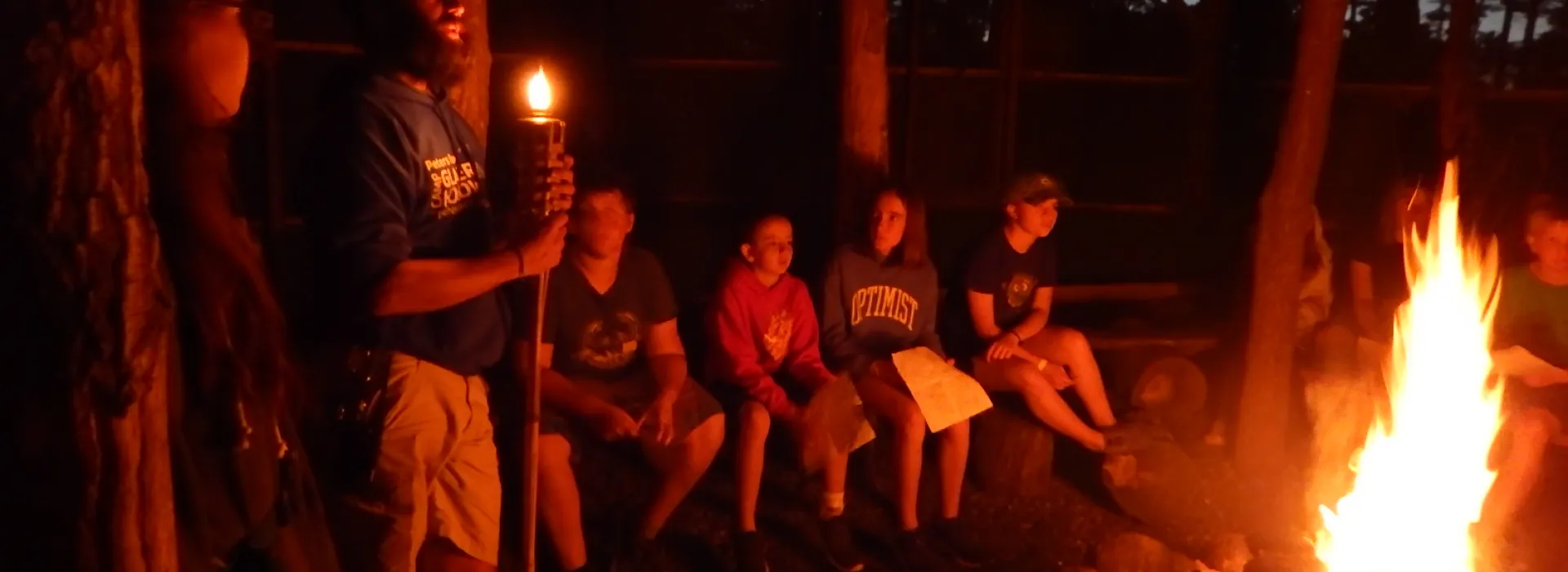 closing campfire with Captain