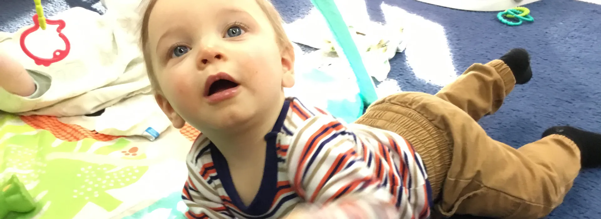 tummy time for a young child care member