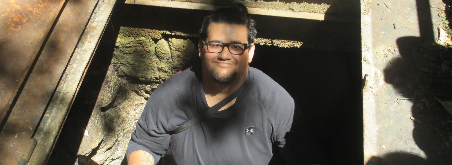 staff during caving trip